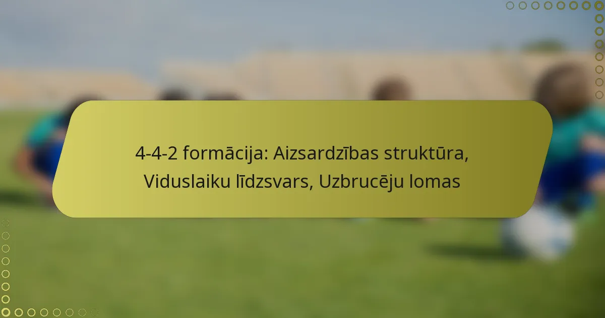 4-4-2 formācija: Aizsardzības struktūra, Viduslaiku līdzsvars, Uzbrucēju lomas