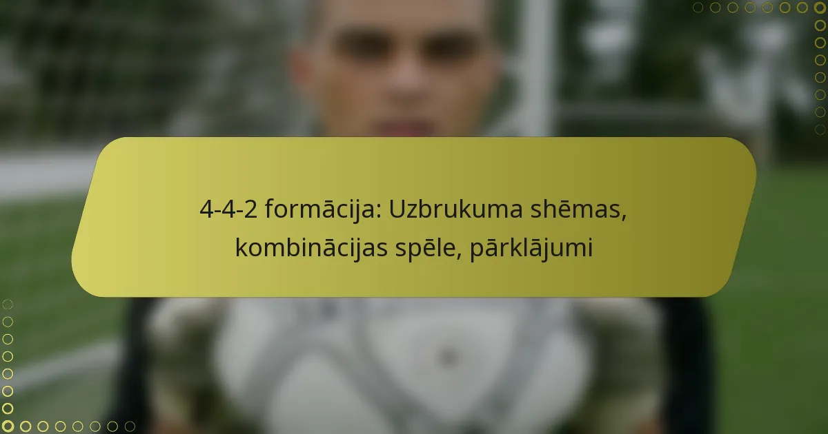 4-4-2 formācija: Uzbrukuma shēmas, kombinācijas spēle, pārklājumi