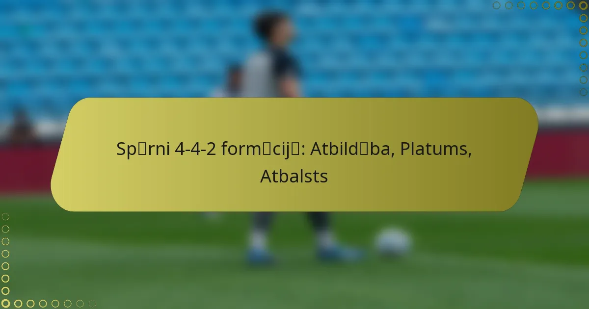 Spārni 4-4-2 formācijā: Atbildība, Platums, Atbalsts
