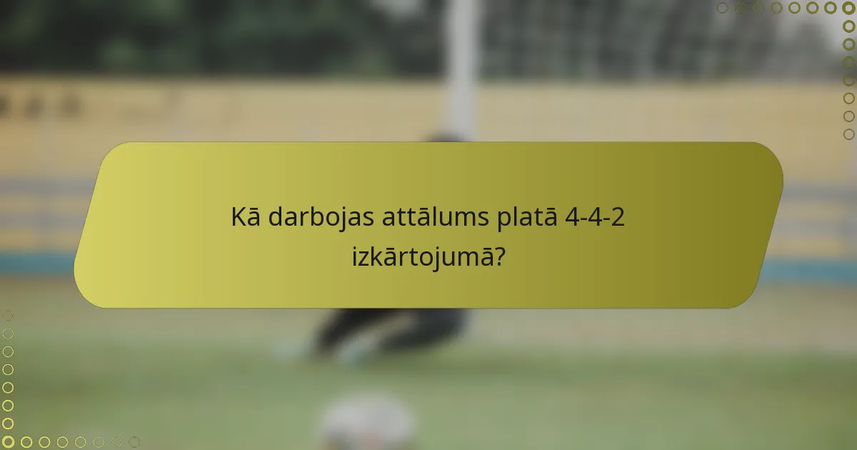 Kā darbojas attālums platā 4-4-2 izkārtojumā?
